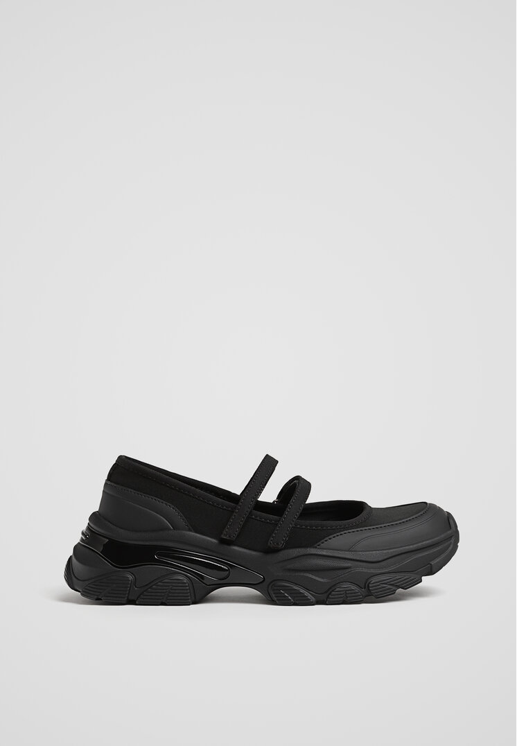 Stradivarius Balerini Sport Negru 35