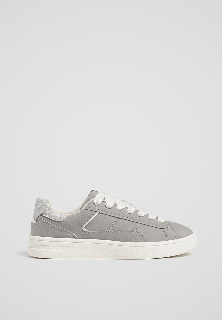 Stradivarius Pantofi Sport Cu Tighele Gri 37