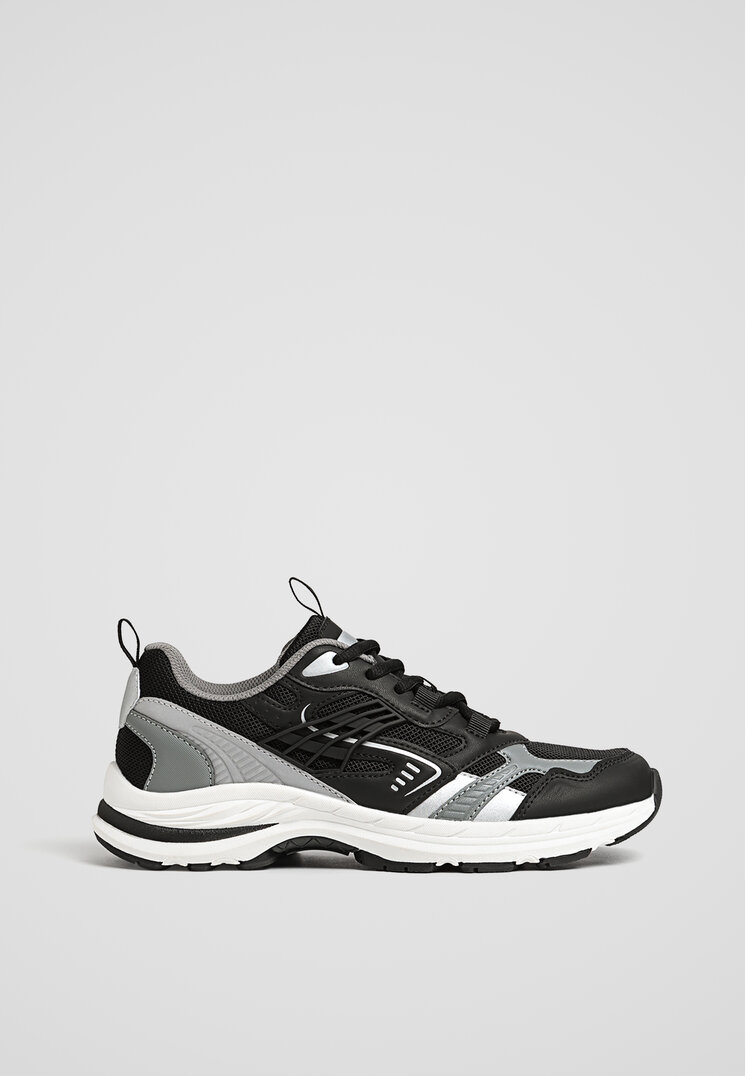 Stradivarius Pantofi Sport Cu Elemente Decorative Negru 36
