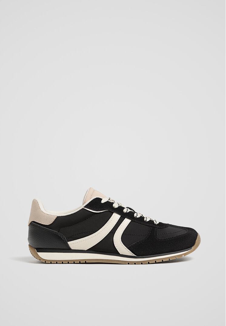 Stradivarius Pantofi Sport Tip Teniși Retro Negru 38