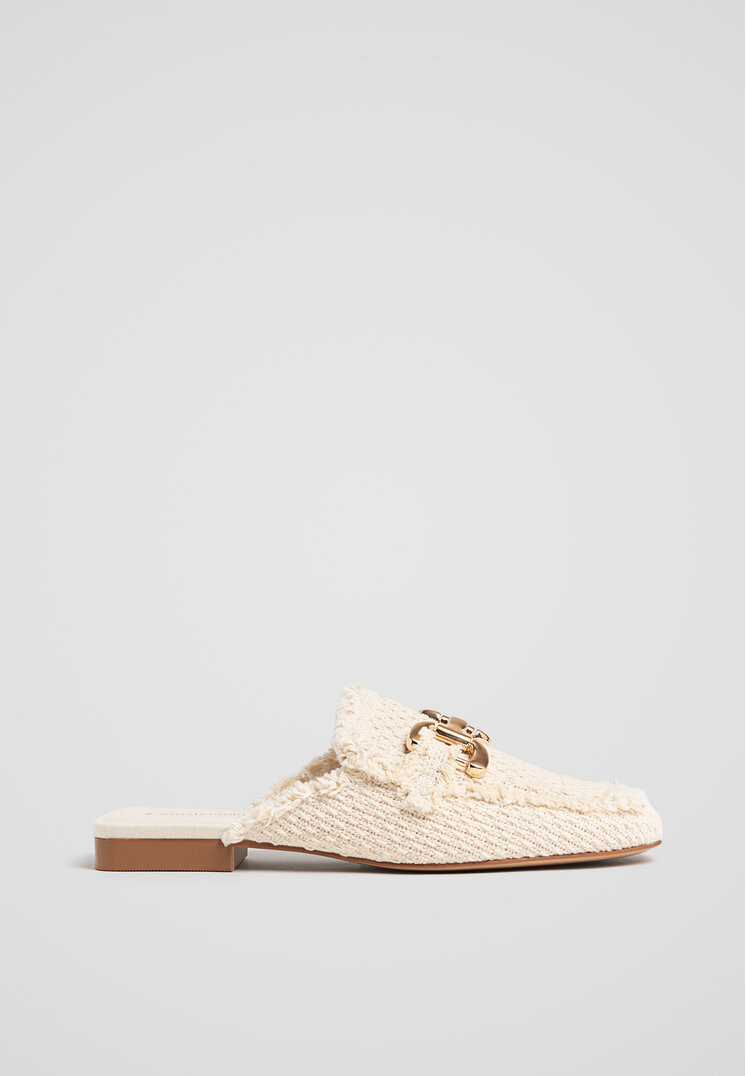 

Stradivarius Flache Mules NATUR 40