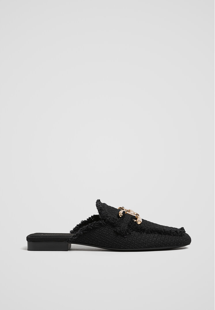 

Stradivarius Flache Mules SCHWARZ 38