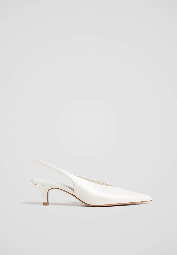 

Stradivarius Kitten Pumps mit offener Ferse WEISS 37