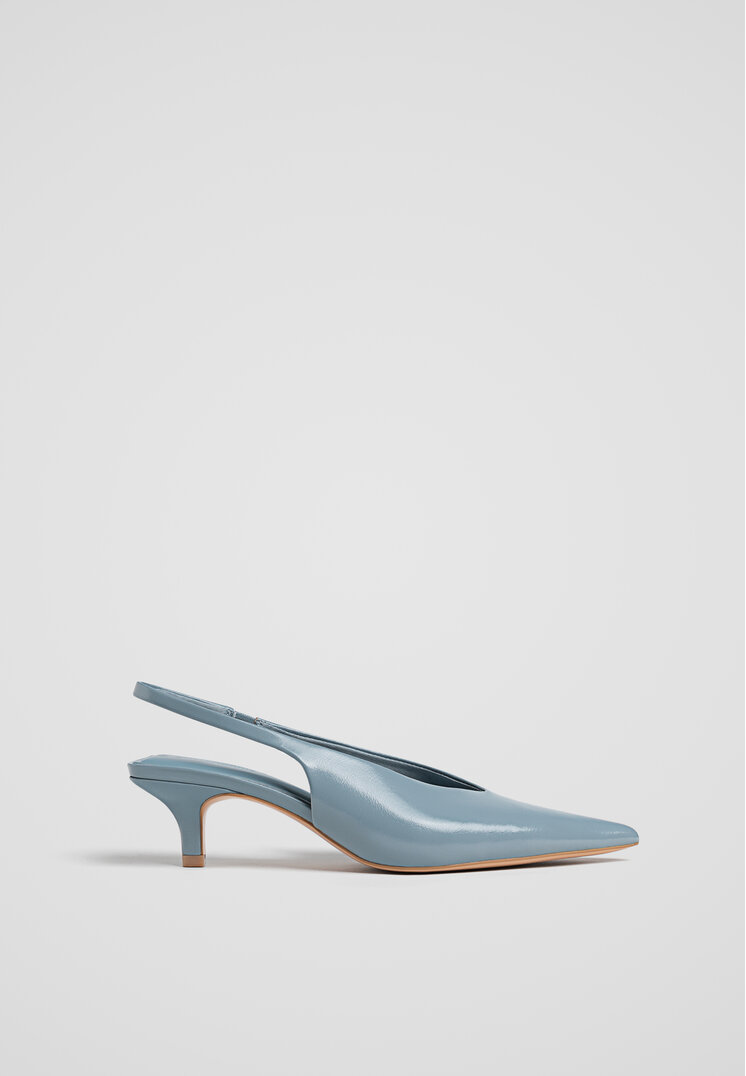 

Stradivarius Kitten Pumps mit offener Ferse BLAU 36
