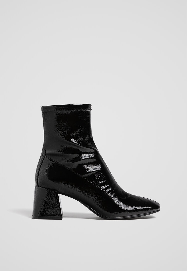 Stradivarius Botine Lac Negru 36