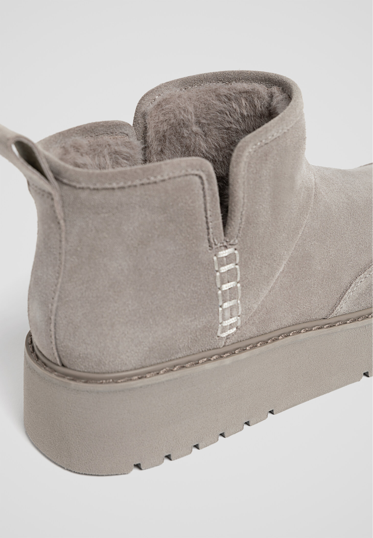 Stradivarius faux fur lined hiker boot on sale
