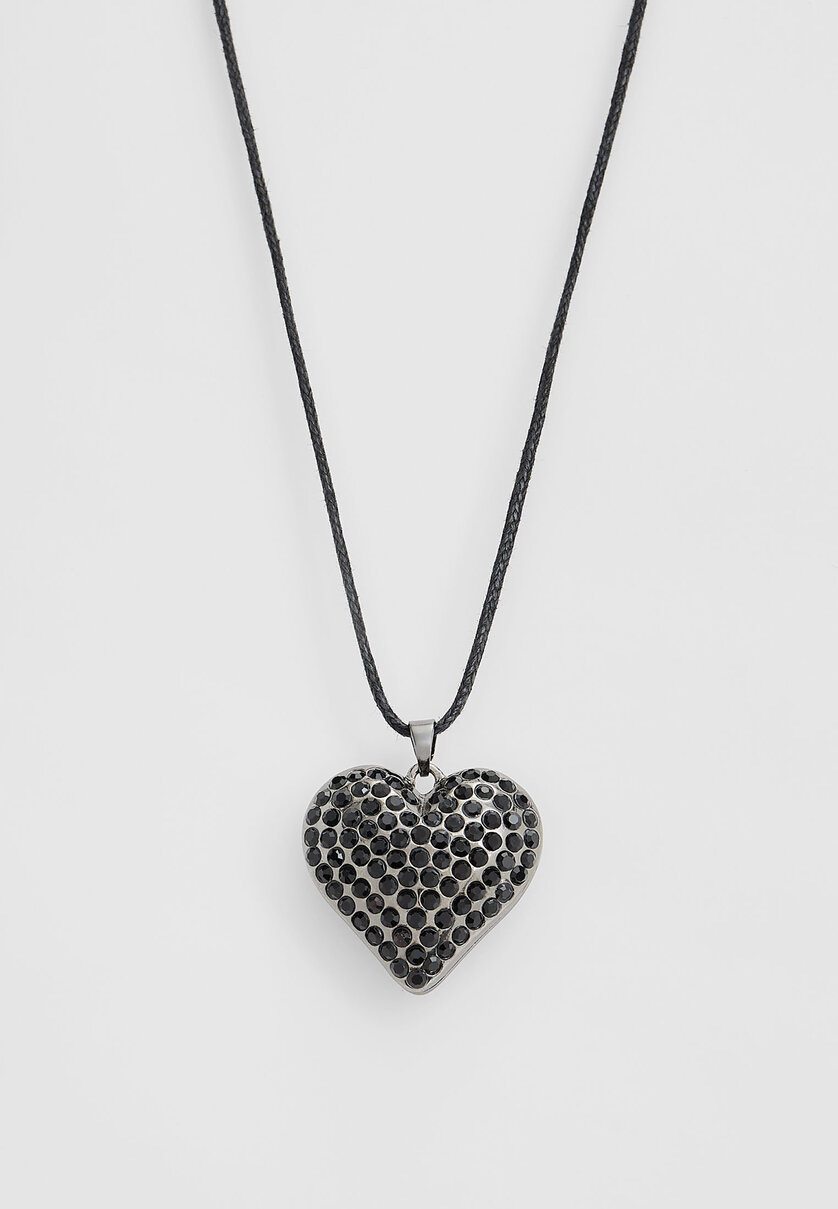 Rhinestone heart necklace