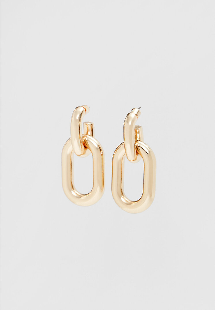 

Stradivarius Ohrringe mit Kettenglied Goldfarben OS