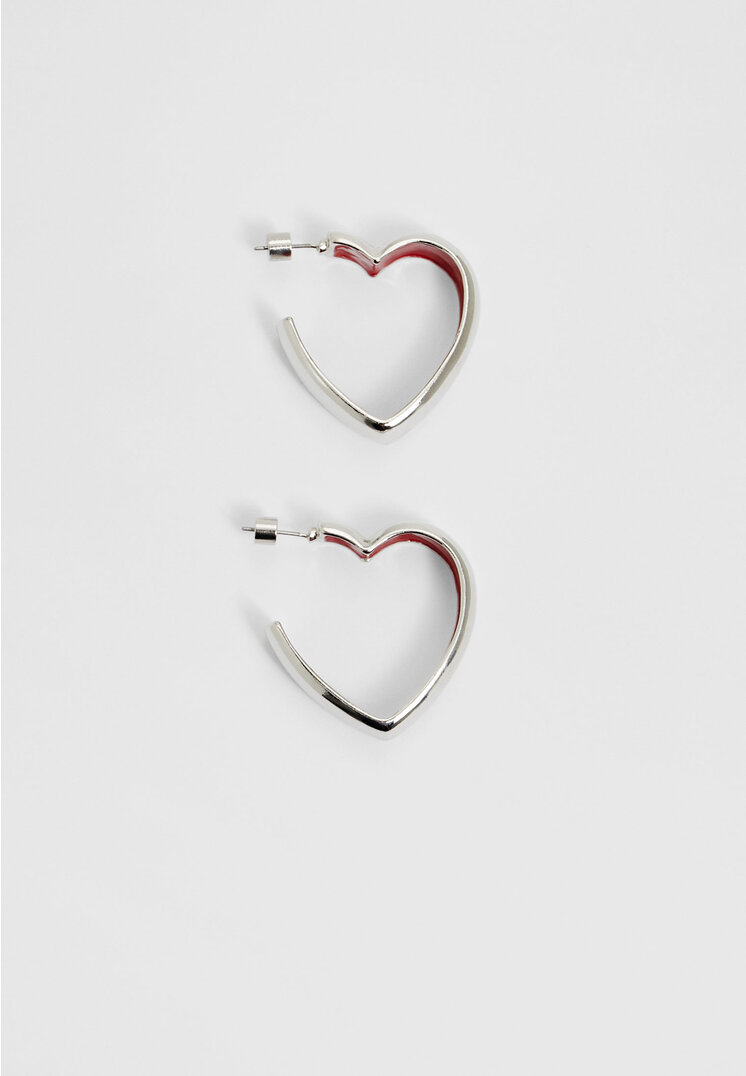 

Stradivarius Ohrring mit Herz Grau OS