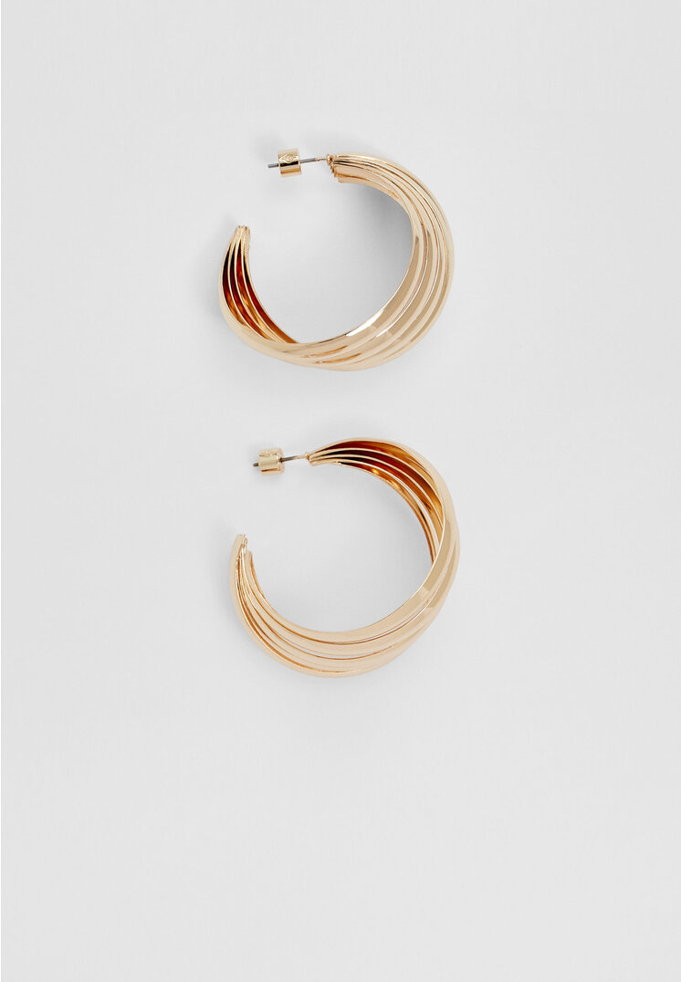 

Stradivarius Maxi-Reifohrringe Textur Goldfarben OS