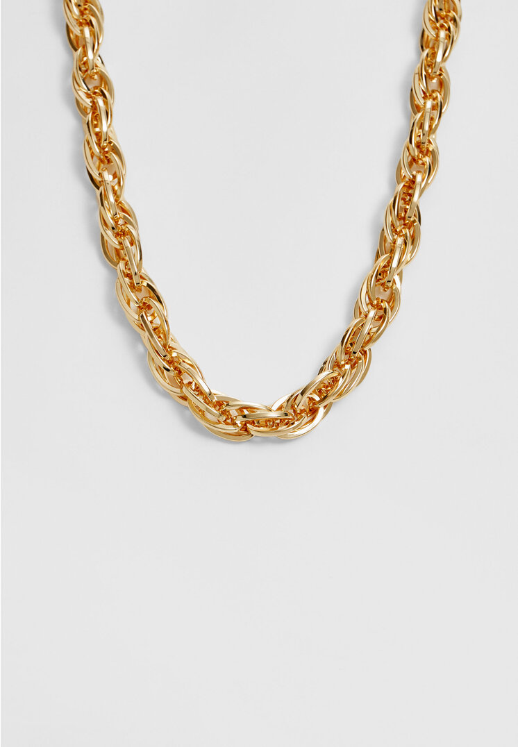 Stradivarius Kette mit Kettengliedern Goldfarben OS