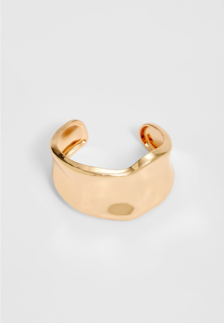 Stradivarius Armreif mit Textur Goldfarben OS
