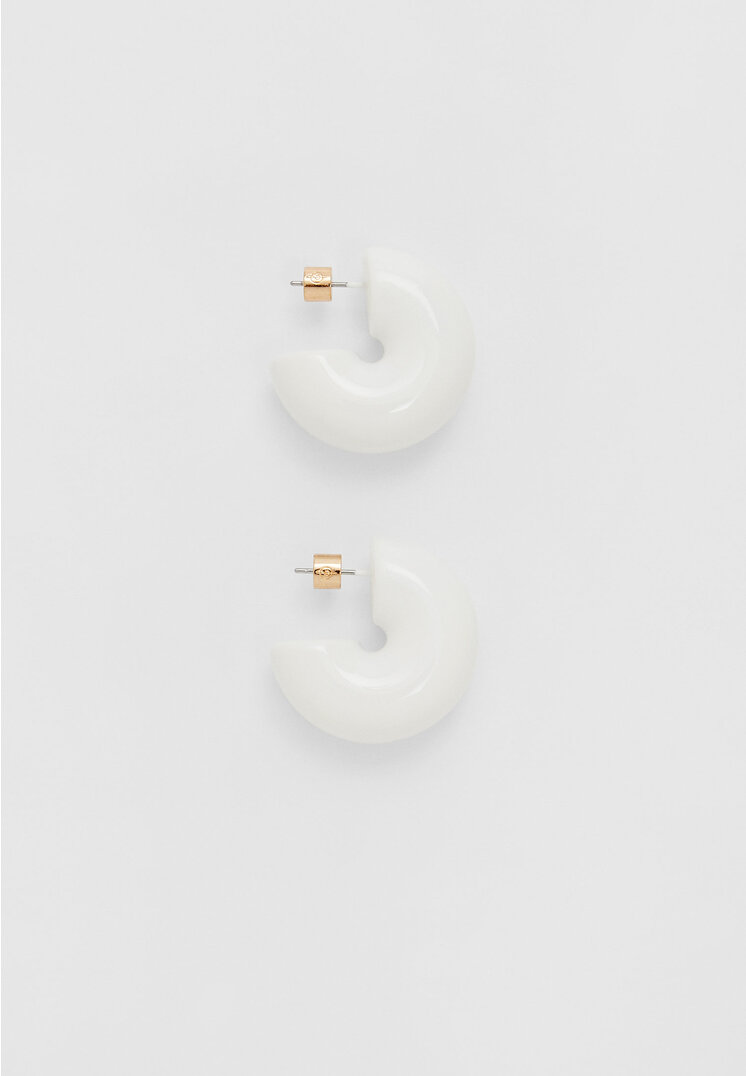 

Stradivarius Mini-Creolenstecker Weiß OS