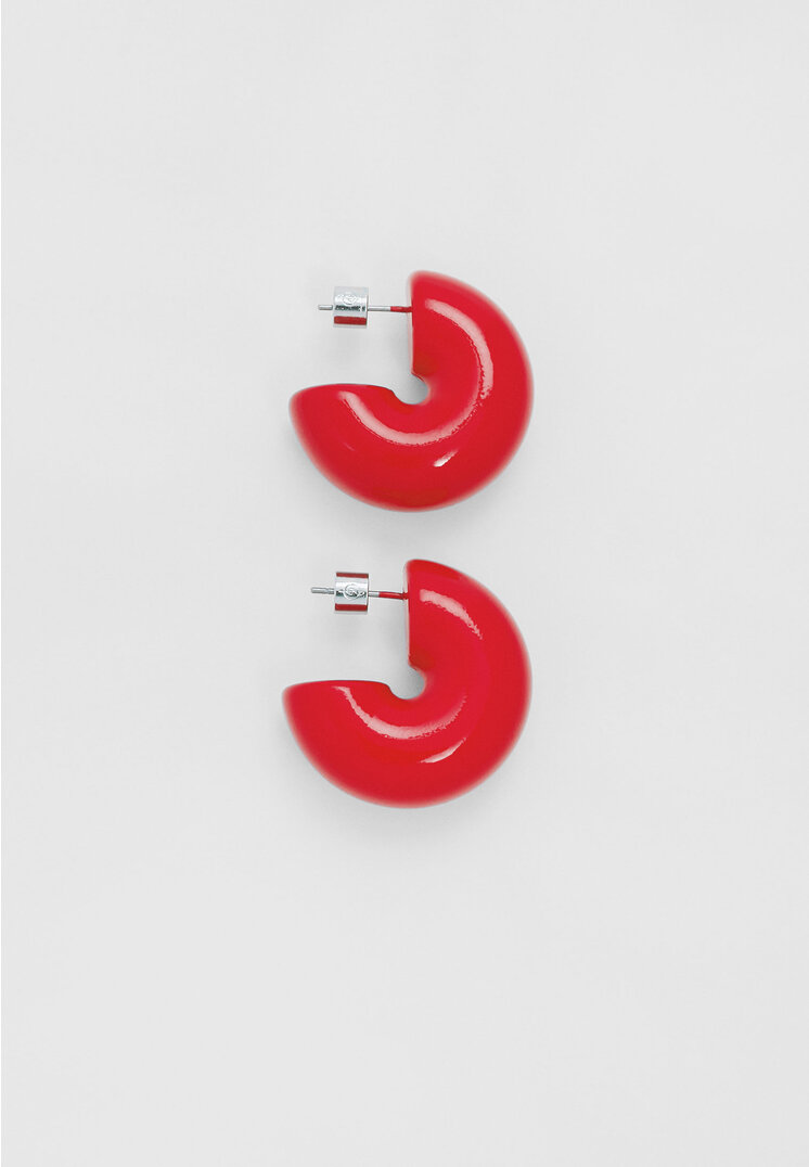 

Stradivarius Mini-Creolenstecker Rot OS