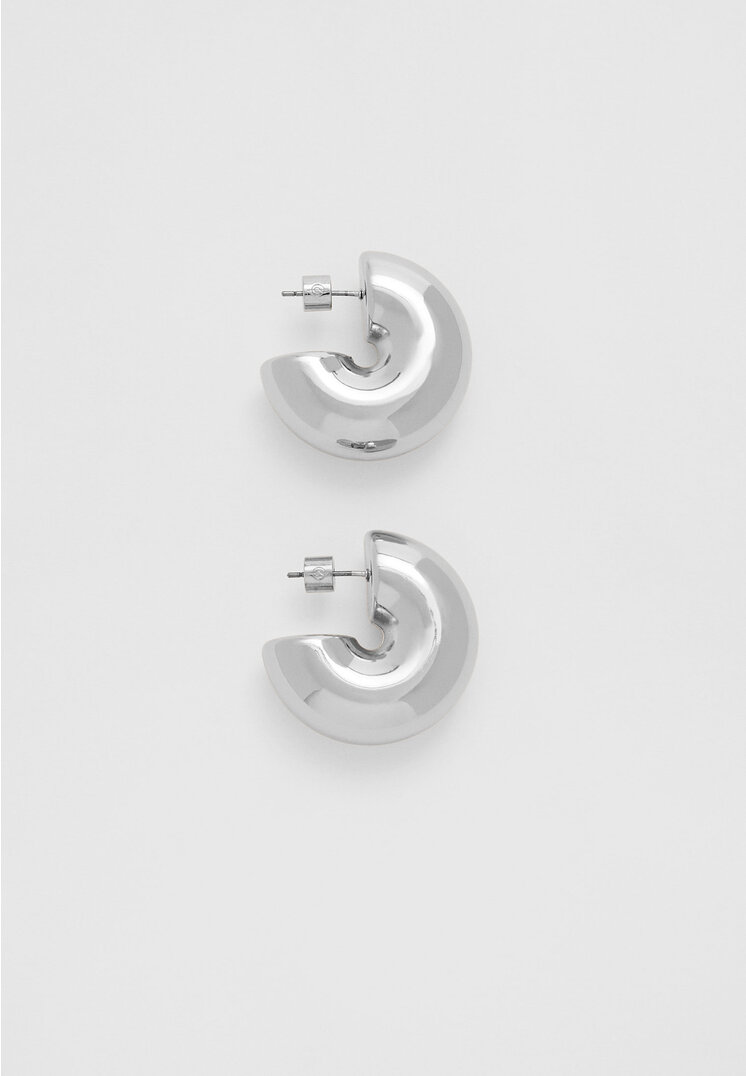 

Stradivarius Mini-Creolenstecker Grau OS