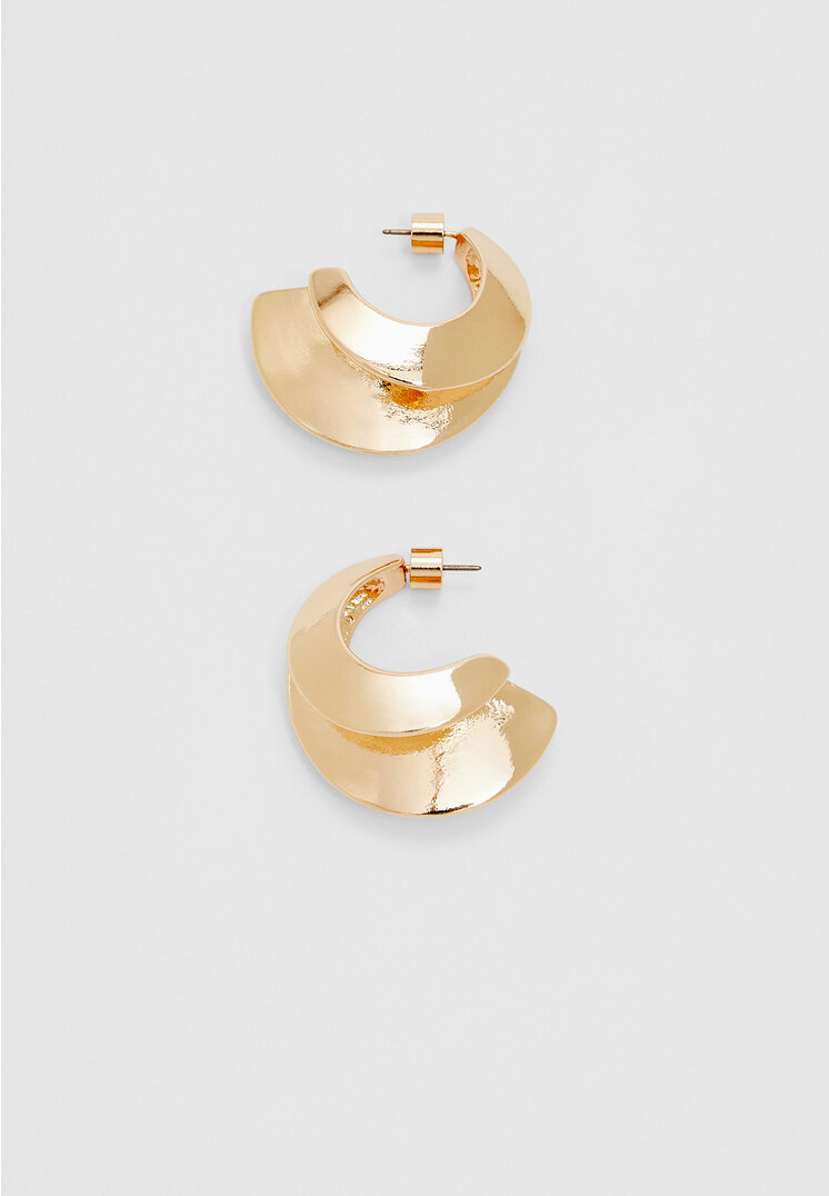 

Stradivarius Maxi-Reifohrringe Textur Goldfarben OS