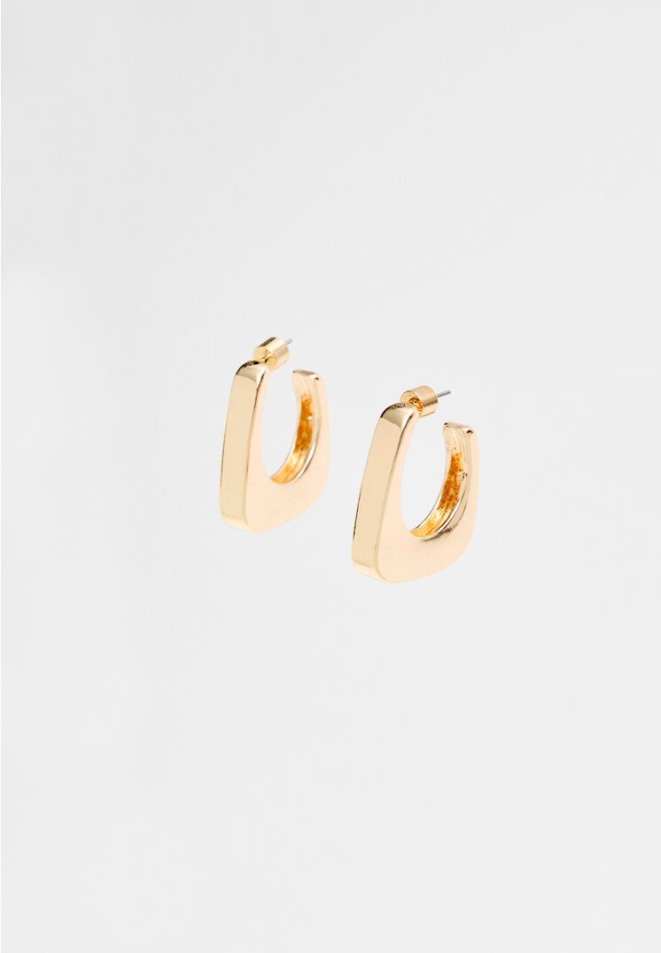 Stradivarius Ohrringe mit geometrischen Anhängern Goldfarben OS