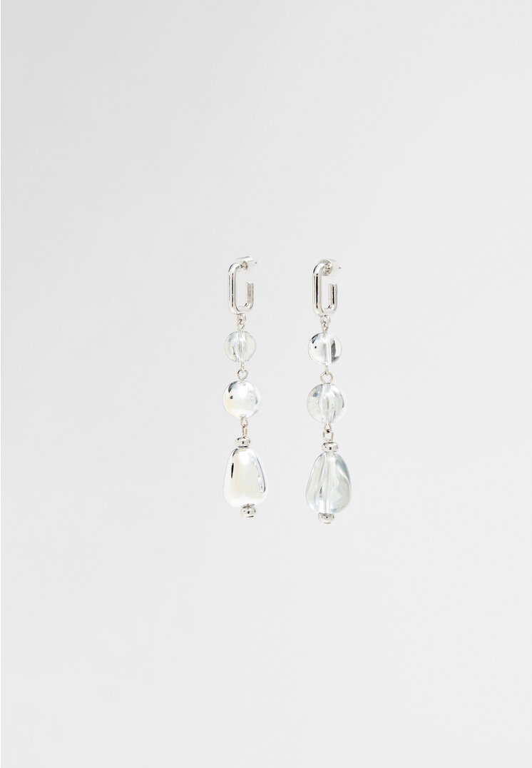 Stradivarius Ohrringe Kugeln TRANSPARENT OS
