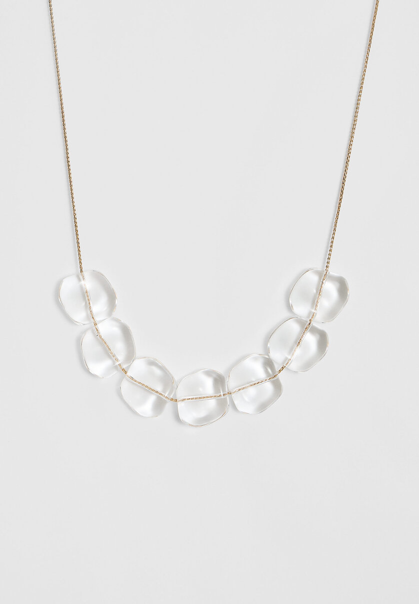 Transparent textured necklace