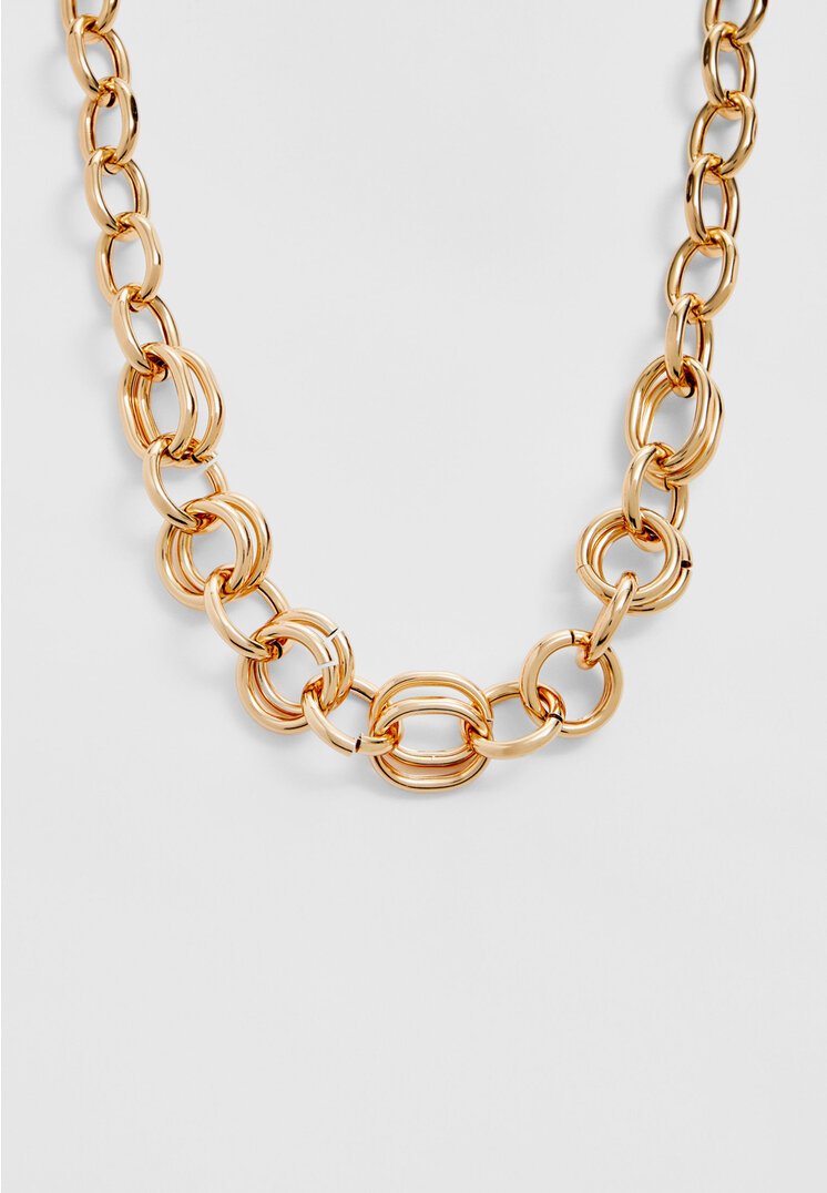 Stradivarius Kette mit Kettengliedern Goldfarben OS