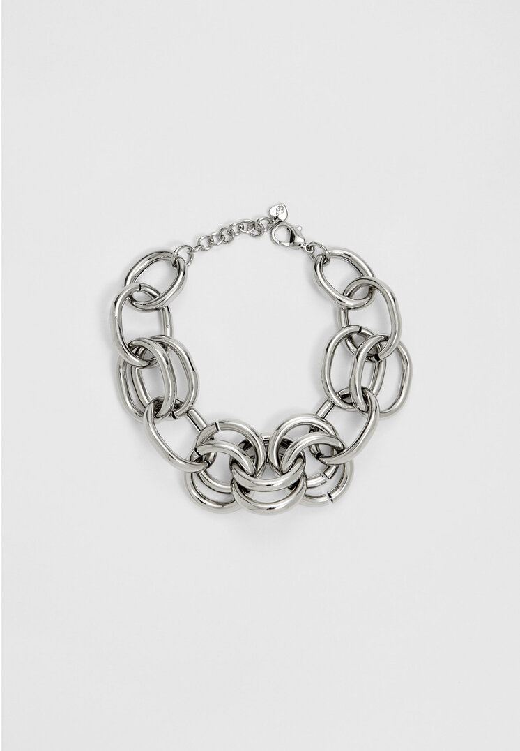 

Stradivarius Kettenarmband Kettenglieder Grau OS
