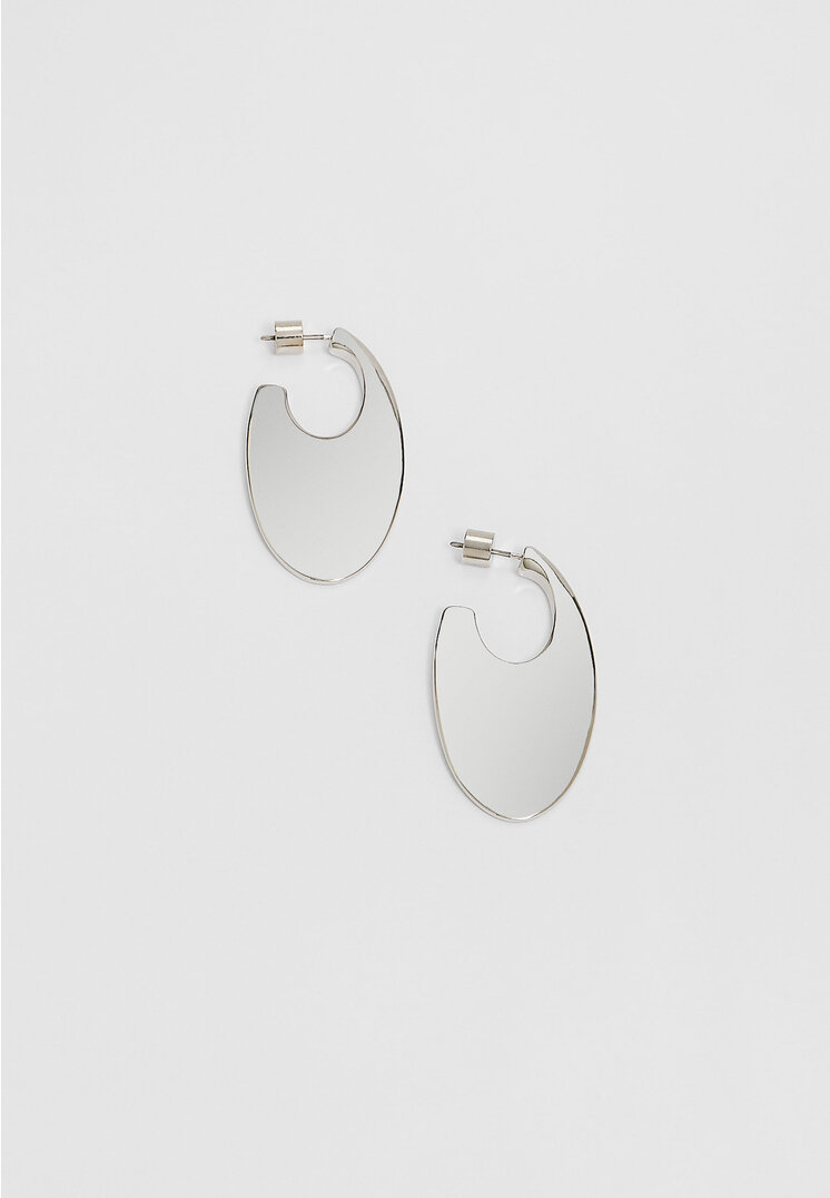 

Stradivarius Ovale Creolen Grau OS