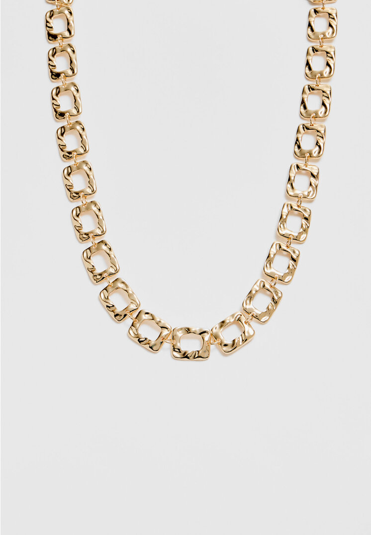 

Stradivarius Kette rechteckige Kettenglieder Goldfarben OS
