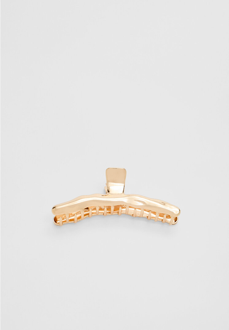 

Stradivarius Haarklammer Metall Textur Goldfarben OS