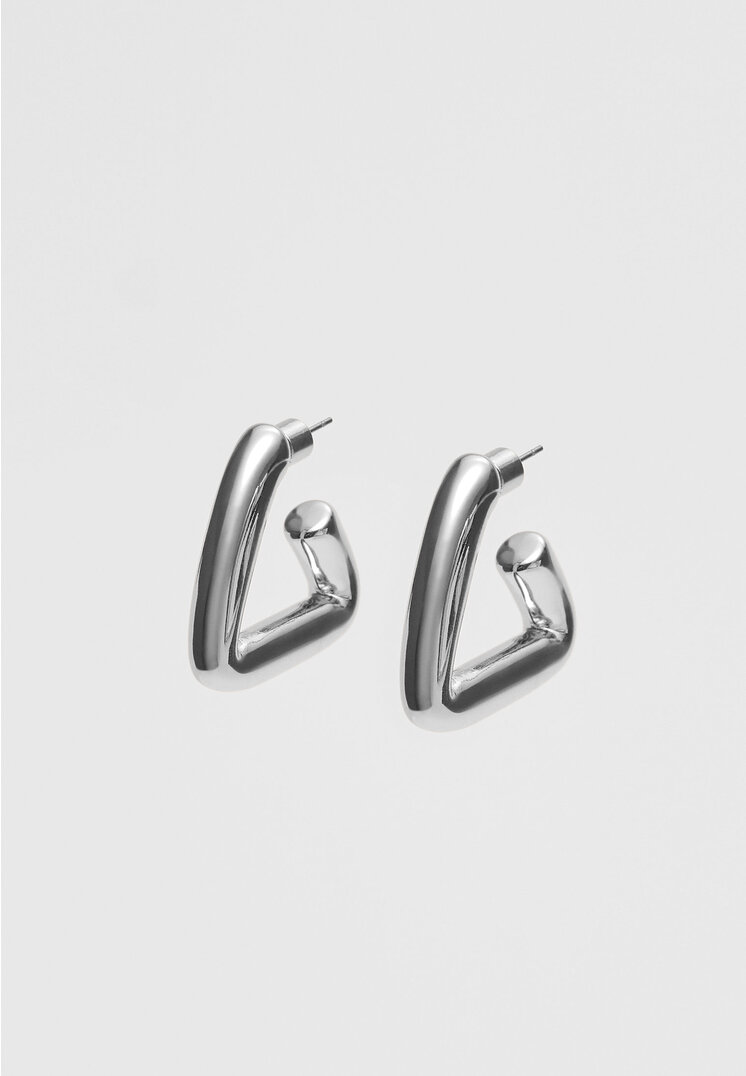 

Stradivarius Ohrringe Dreieck Grau OS