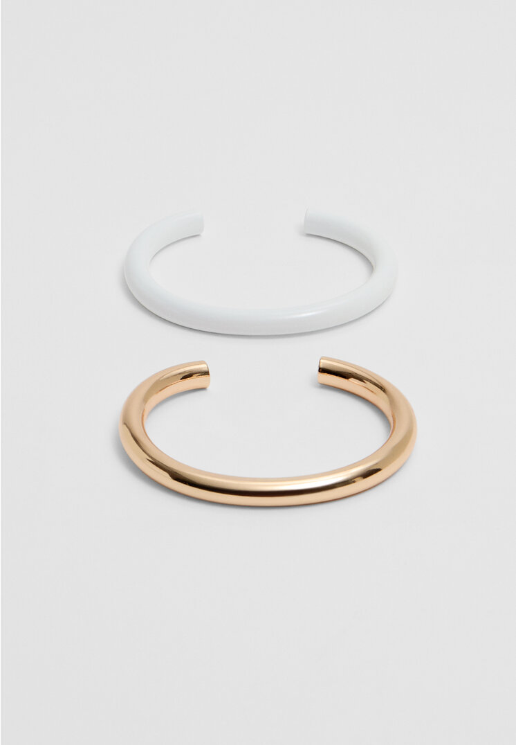 

Stradivarius 2er-Set Armbänder Weiß OS