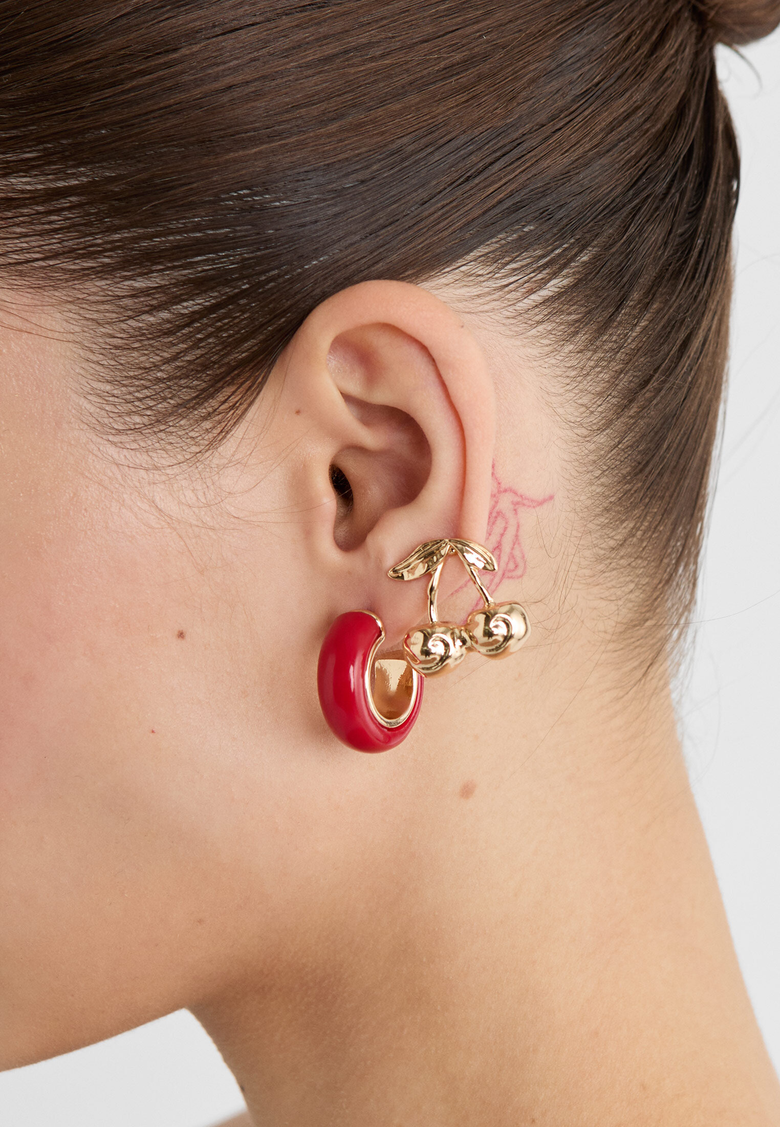 Cherry deals huggie earrings