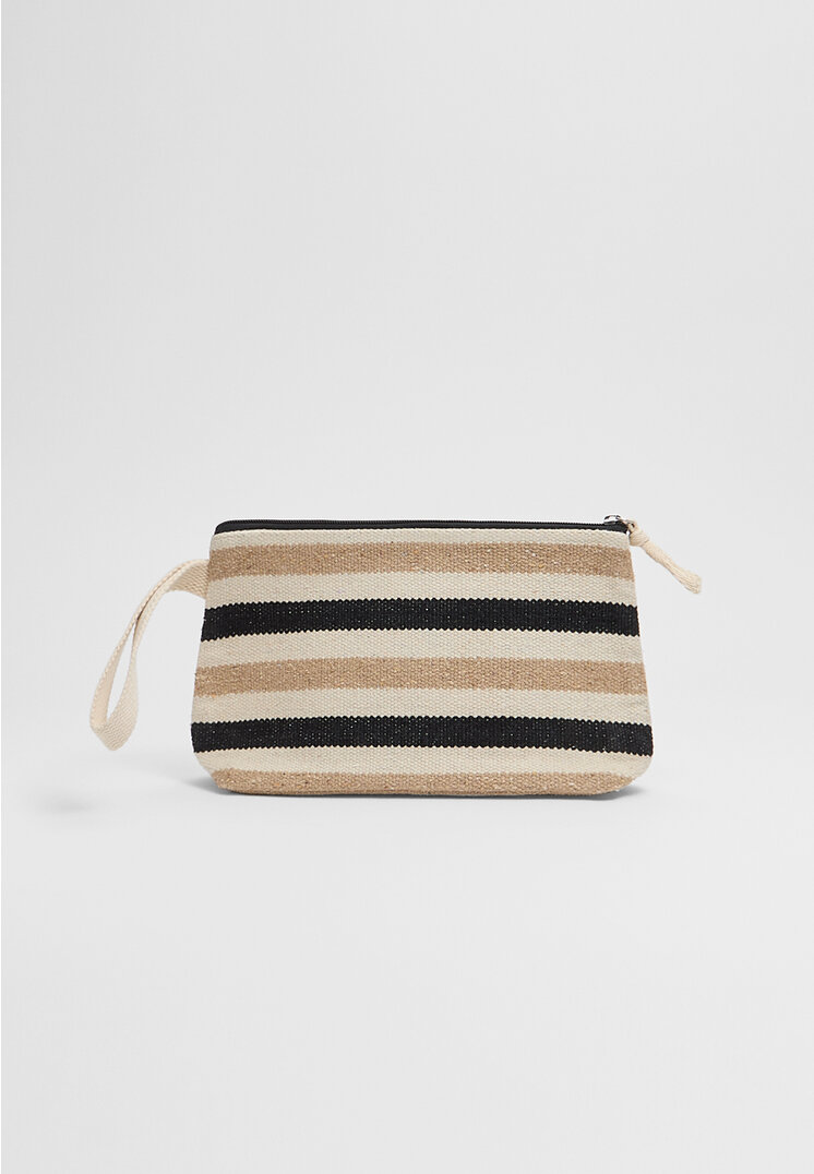 

Stradivarius Gestreiftes Necessaire Ecru OS