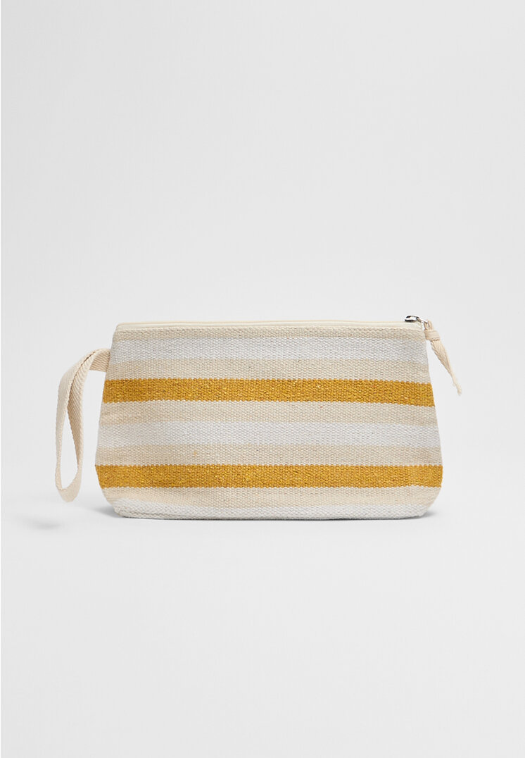 

Stradivarius Gestreiftes Necessaire Goldfarben OS