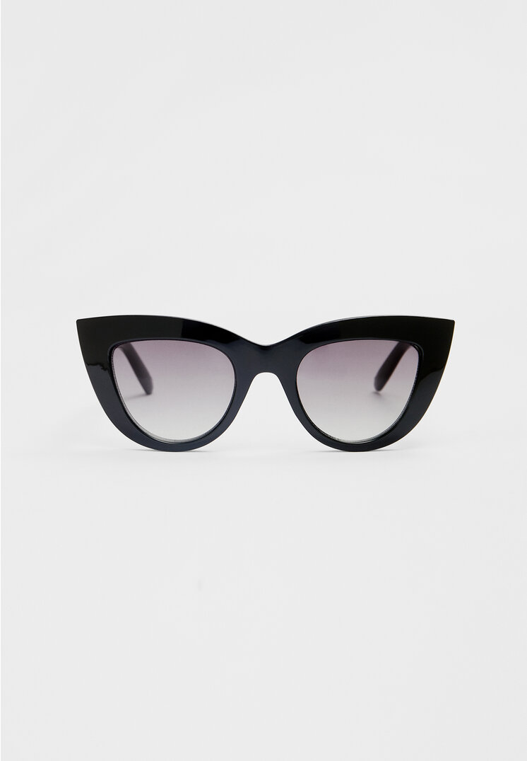 

Stradivarius Duże okulary przeciwsłoneczne cat eye Czarny OS