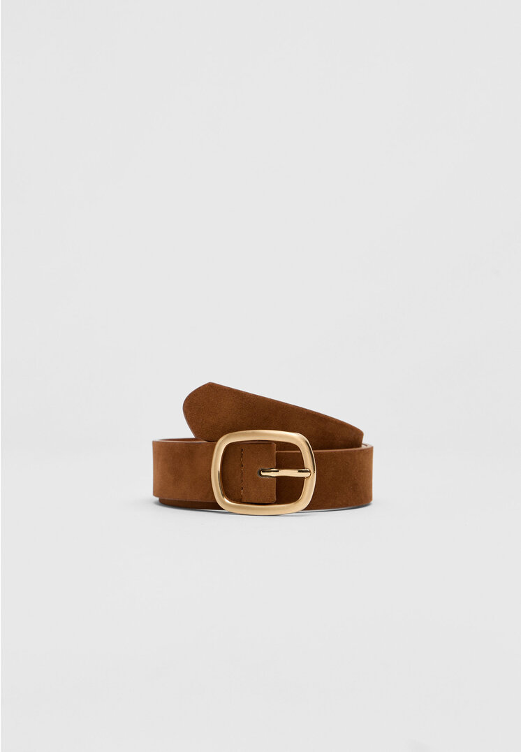 

Stradivarius Gürtel mit ovaler Schnalle Beige 90