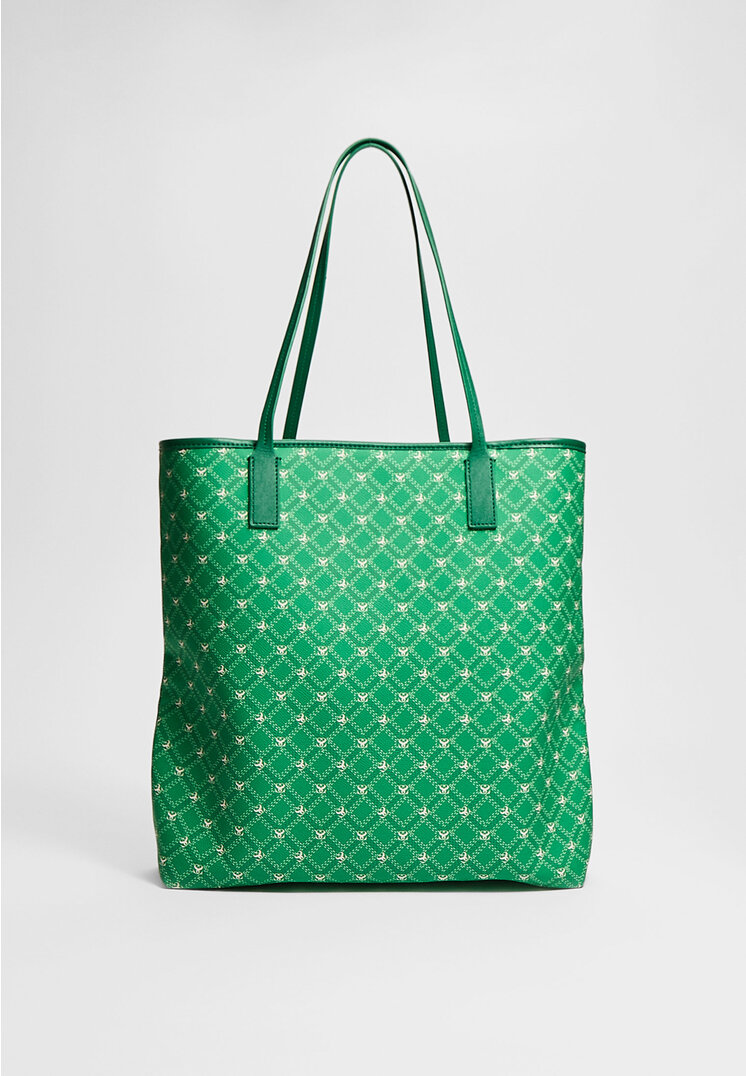 Stradivarius Bedruckte Shopper Grün OS