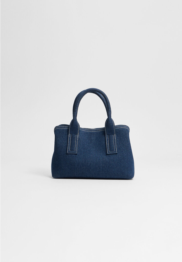 

Stradivarius Starre Tote-Bag mit Fächern Blau OS