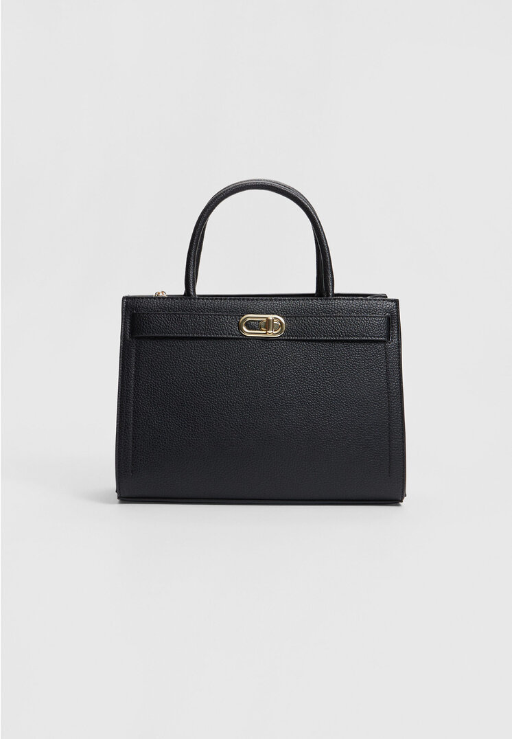 

Stradivarius Shopper mit Schnalle Schwarz OS