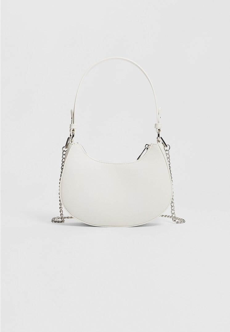 

Stradivarius Schultertasche mit Mond Weiß OS