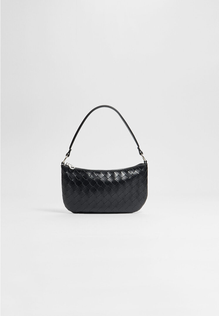 

Stradivarius Umhängetasche in Halbmondform Schwarz OS