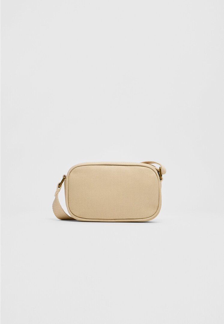 

Stradivarius Reportertasche Stoff Ecru OS