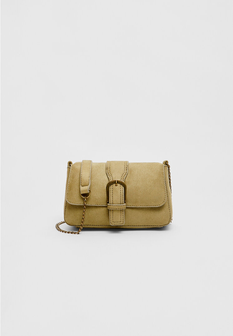 

Stradivarius Torebka listonoszka ze sprzączką Khaki OS