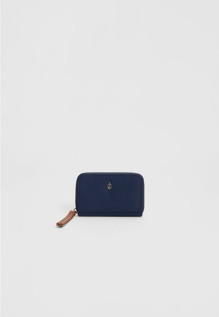 

Stradivarius Kleine Kartentasche mit Reißverschluss Marineblau OS