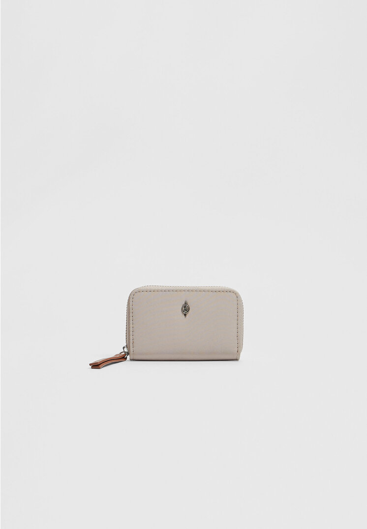 

Stradivarius Kleine Kartentasche mit Reißverschluss Mittelbeige OS