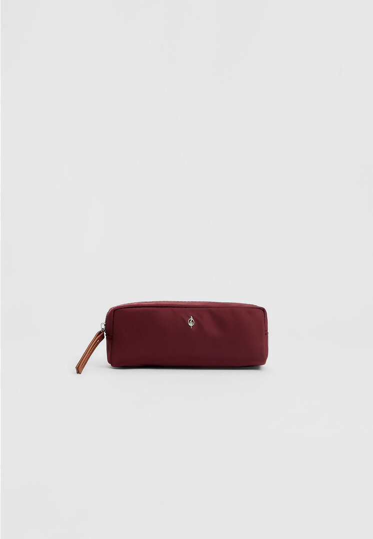 Stradivarius Unifarbenes Etui Granatrot OS