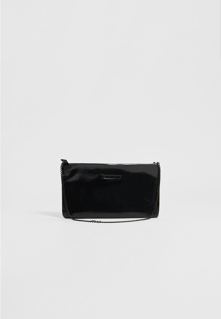 Stradivarius Mini handbag with chain strap  Black OS (STRADIVARIUS)