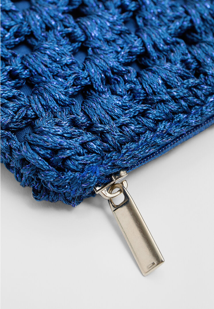 Stradivarius Portamonete in crochet  Azzurro mare OS