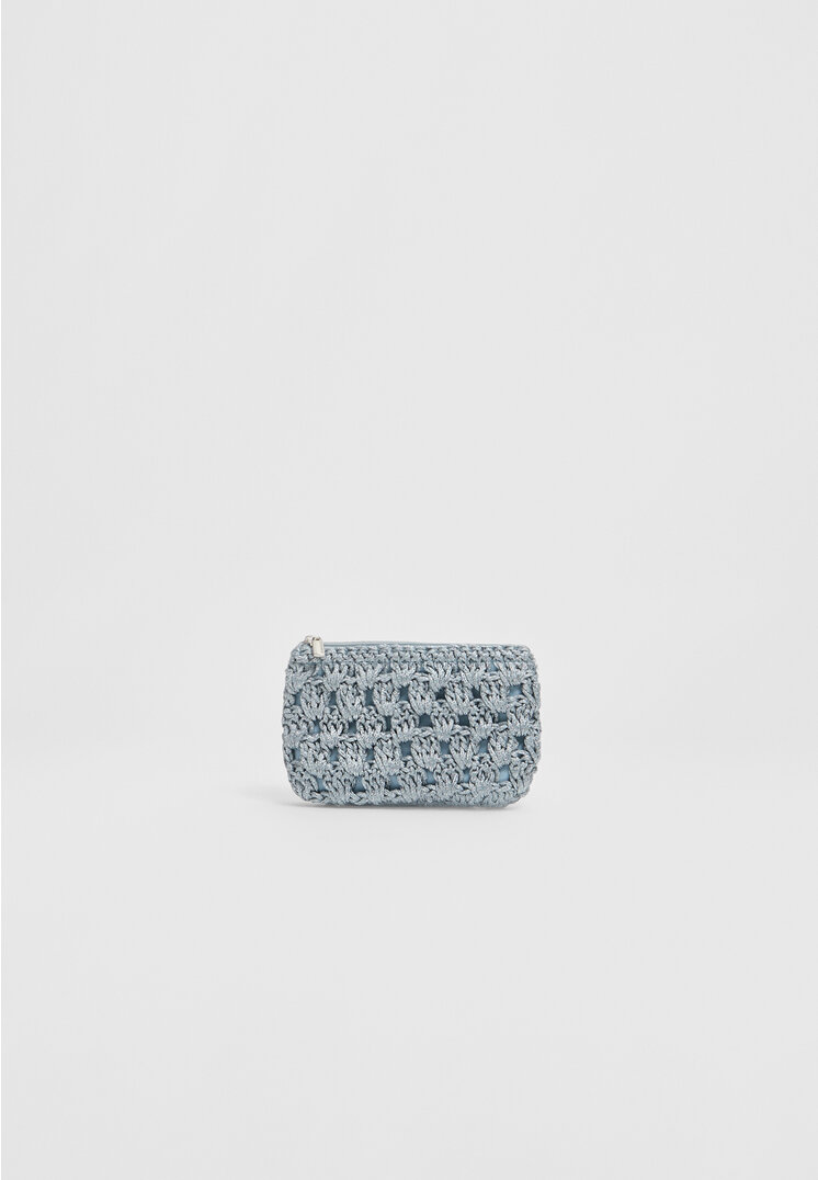Stradivarius Häkel-Geldbeutel Blau OS