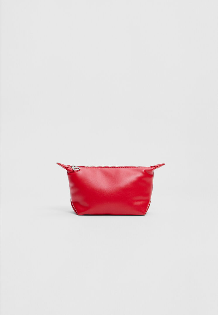 

Stradivarius Kulturtasche mit Reißverschluss Rot OS