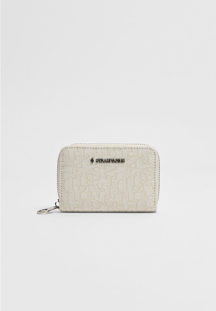 

Stradivarius Rechteckiger Geldbeutel mit Print Ecru OS